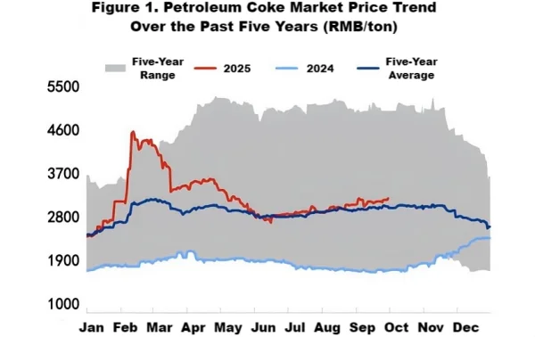 Figure 1. Petroleum Coke Market Price Trend Over the Past Five Years.png